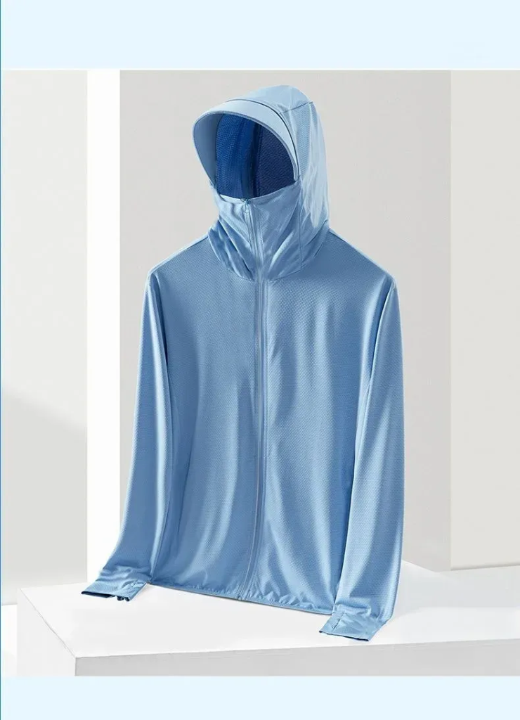New Trendy Men's Ice Silk Sun Protection Jacket - Ultra-Thin Hooded Windbreaker UPF 50+ Garment 4